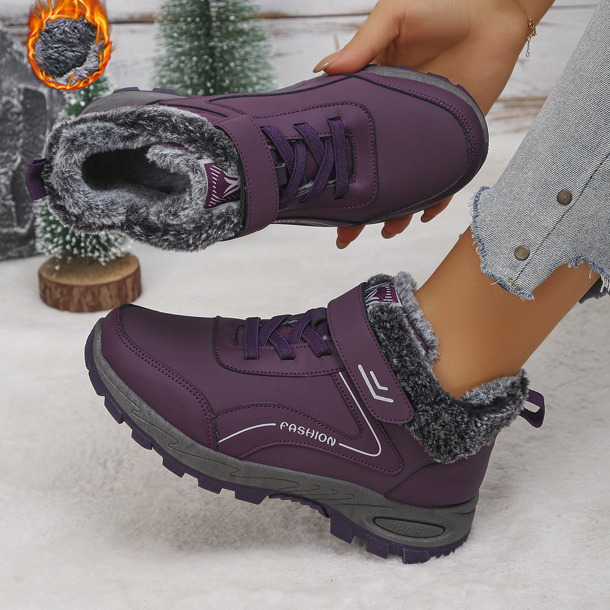 Bottes d'hiver pour femmes avec doublure chaude et semelle antidérapante Chic und Stil
