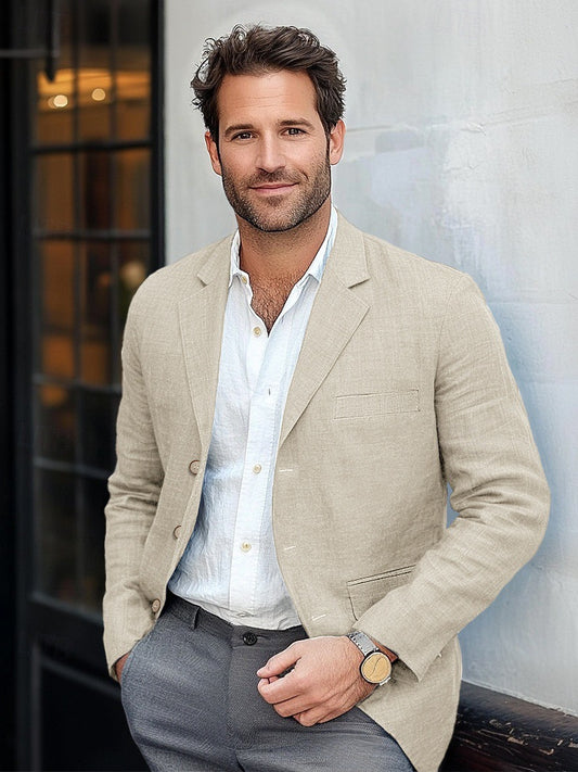 Blazer en lin décontracté pour hommes Chic und Stil