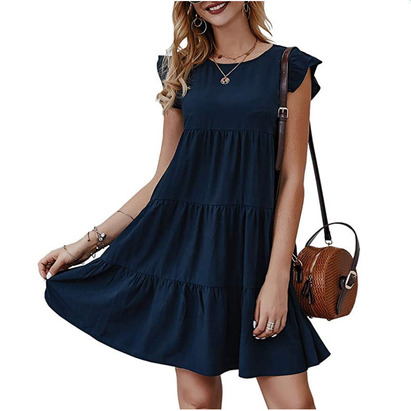 Robe d'été surdimensionnée pour femmes avec des détails en volants Chic und Stil