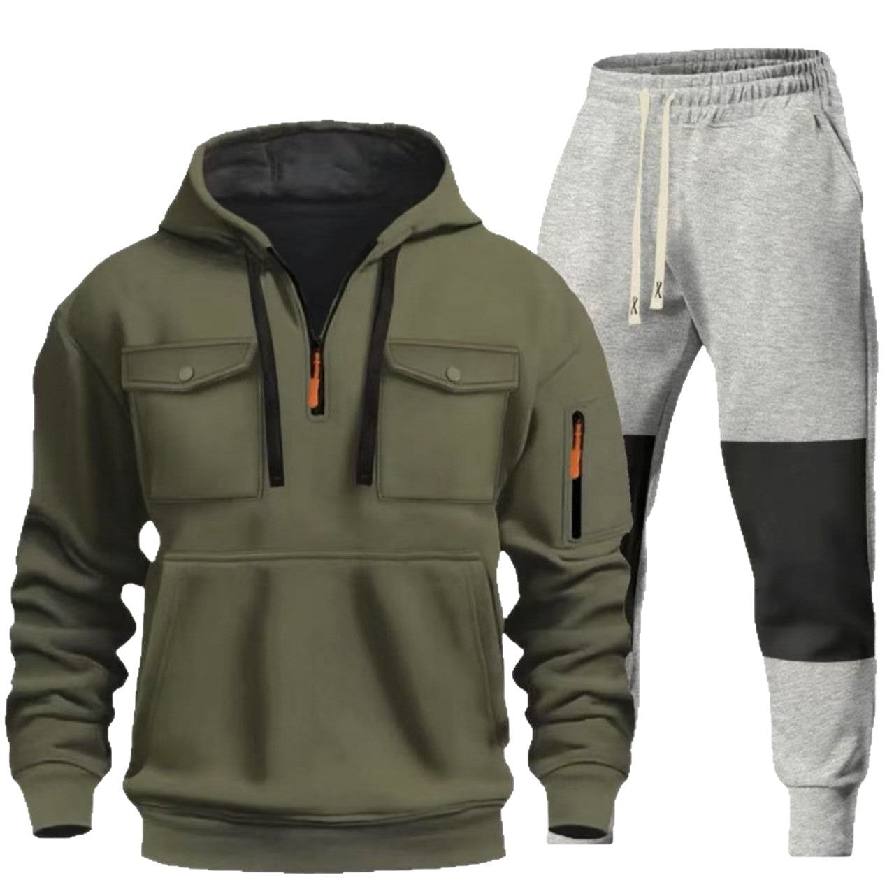 Chic and Style functional sweatshirt and jogger pants set for men