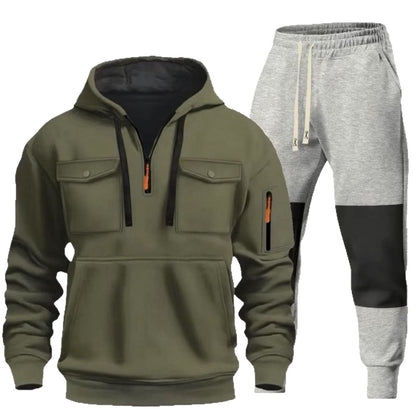 Chic and Style functional sweatshirt and jogger pants set for men