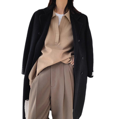 Sweat-shirt surdimensionné à col pour femmes Chic und Stil