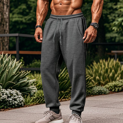 Chic and Style Men’s Athletic Training Pants with Side Stripes