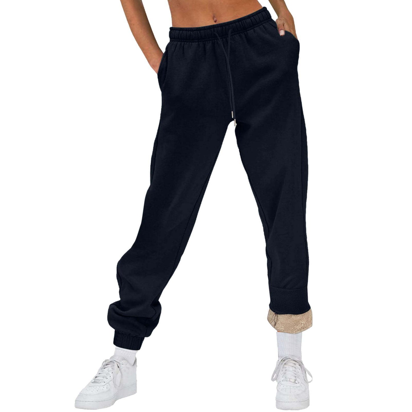 Women Comfortable Leisure Pants with Drawstring and Elegant Cuff Chic and Style