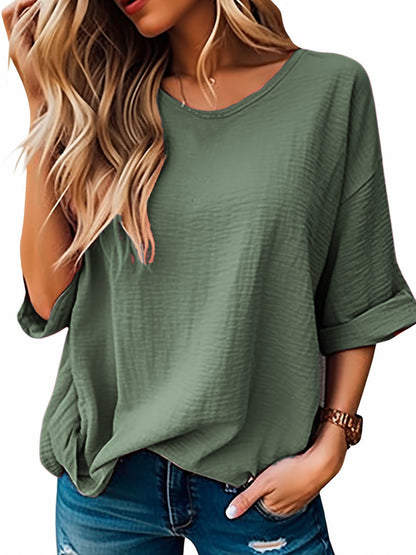 T-shirt oversized pour femmes avec tissu texturé et coupe décontractée Chic und Stil