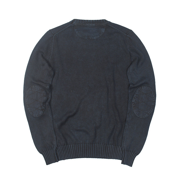 Pull-over en tricot fin pour hommes avec un col rond raffiné et une ceinture élastique Chic und Stil