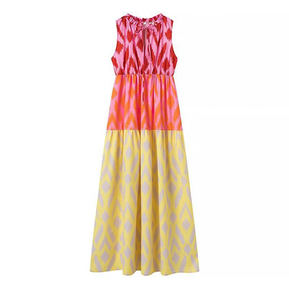 Robe maxi pour femmes avec motif coloré et coupe décontractée Chic und Stil