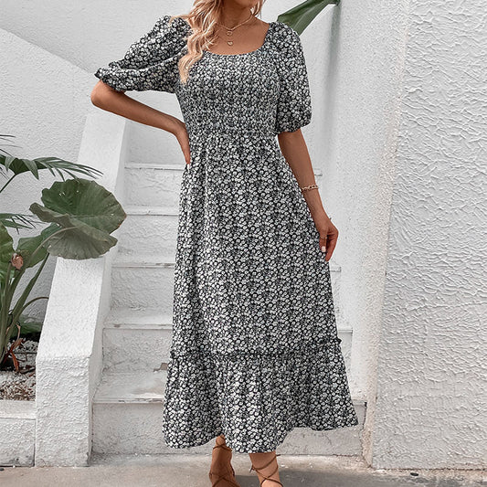 Robe maxi femme avec imprimé floral et détail dos croisé Chic und Stil