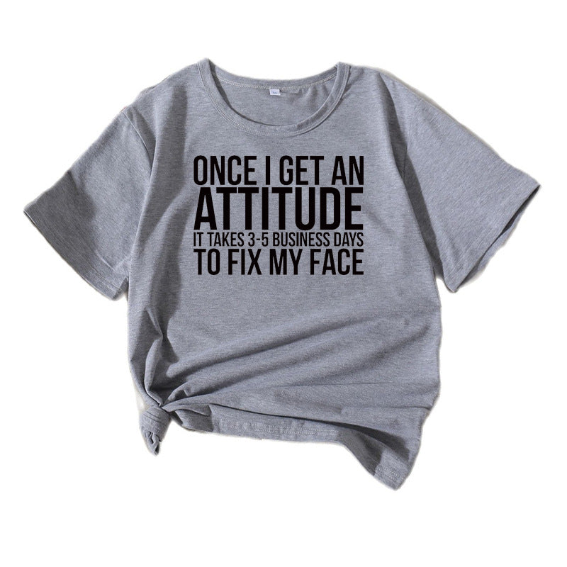 Dames Casual Attitude Statement T-shirt Chic und Stil