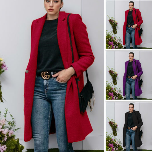 Dames élégant et confortable manteau en laine Chic und Stil