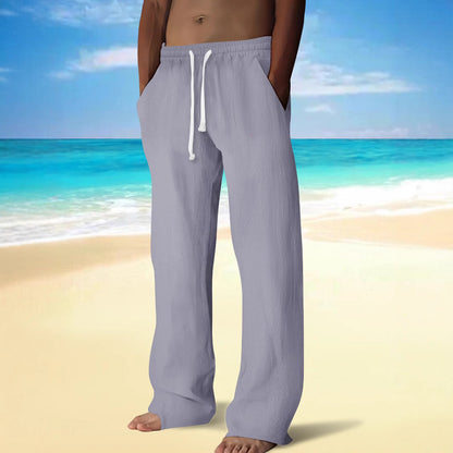 Casual beach pants for men with elastic waistband and practical pockets Chic and Style