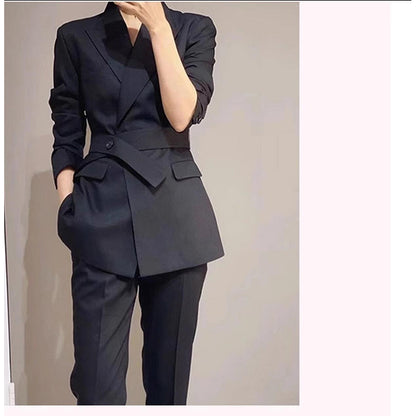 Blazer ajusté ceinturé pour femmes Chic und Stil 1750846960