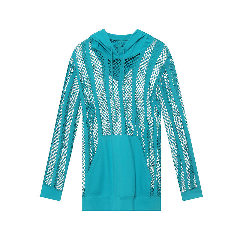 Pull à capuche sportif pour femmes avec maille aérienne de Chic und Stil