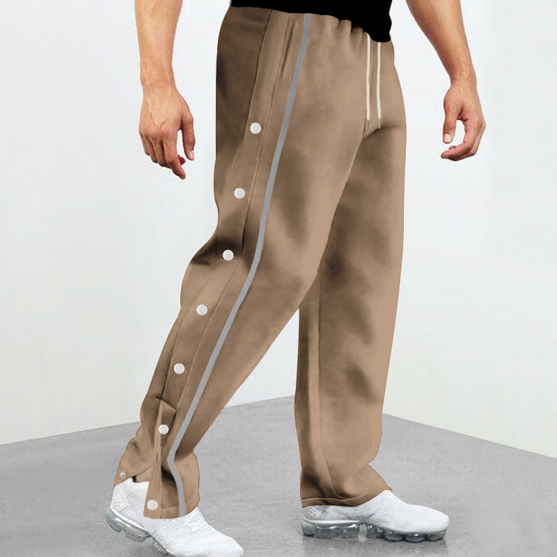 Comfortable men's sports pants with buttons Chic and Style