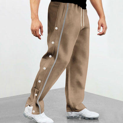 Comfortable men's sports pants with buttons Chic and Style