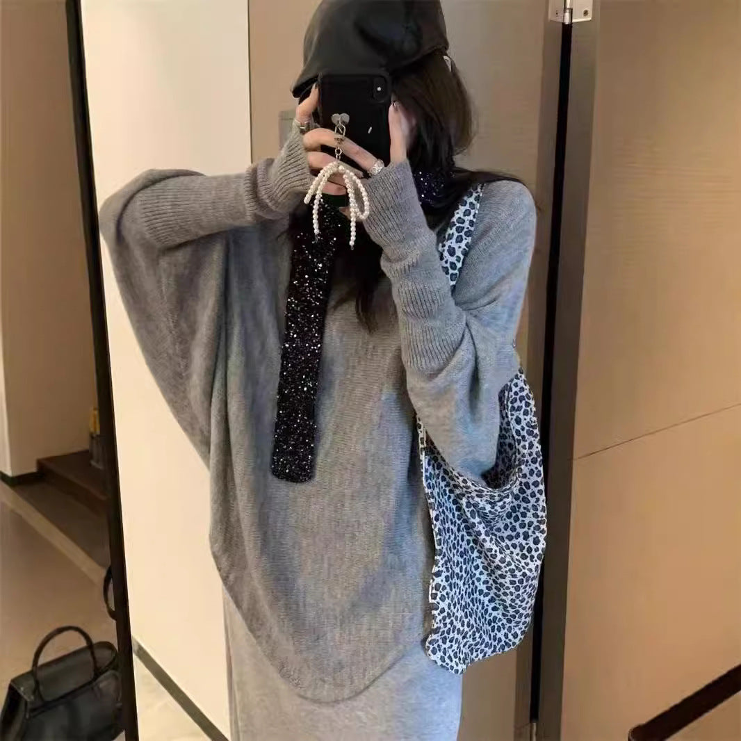 Pull femme décontracté avec coupe asymétrique et col large Chic und Stil