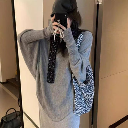 Pull femme décontracté avec coupe asymétrique et col large Chic und Stil