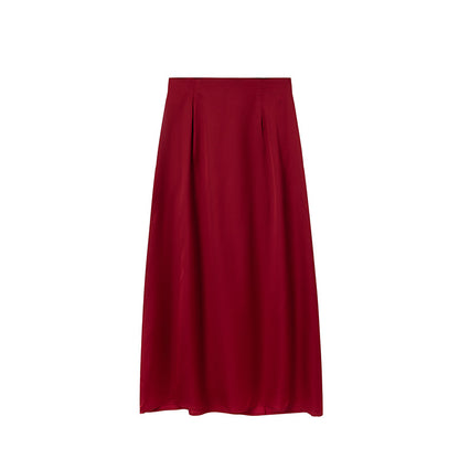 Jupe Maxi en Satin Femmes Chic und Stil