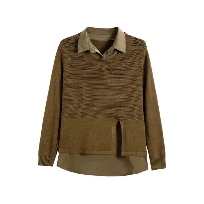 Pull en tricot pour femmes avec un design en couches et une texture harmonieuse Chic und Stil