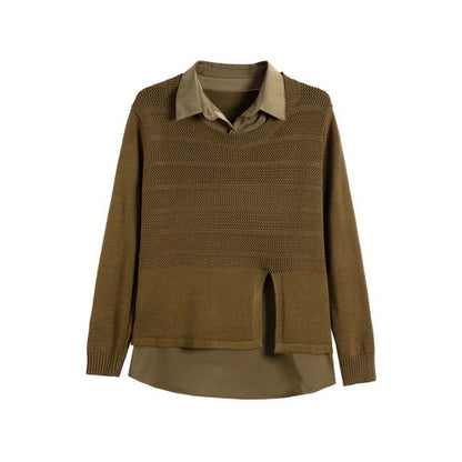 Pull en tricot pour femmes avec un design en couches et une texture harmonieuse Chic und Stil