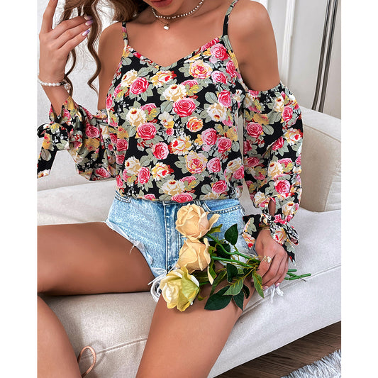 Chemisier pour femmes avec épaules dénudées et motif floral Chic und Stil