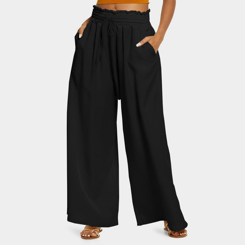 Loose leisure pants for women with elastic waist and practical pockets Chic and Style