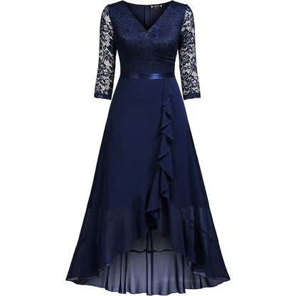 Robe de soirée à volants femme Haute-Basse Chic und Stil