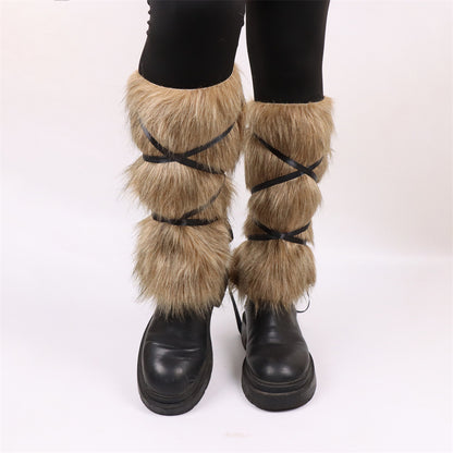 Collants en peluche pour femmes avec sangles Chic und Stil