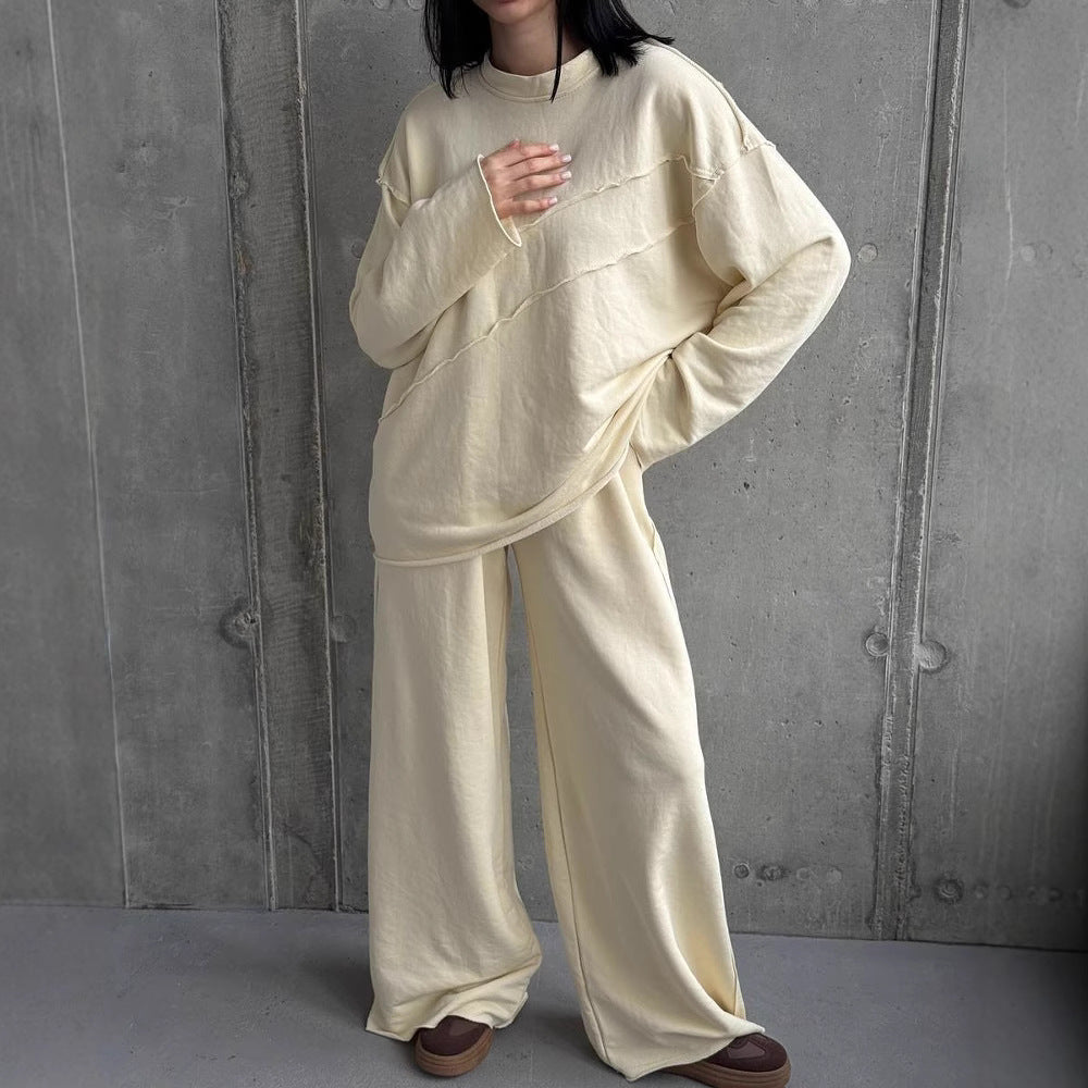 Chic and Style oversized casual sweatshirt set for women and loose athletic pants