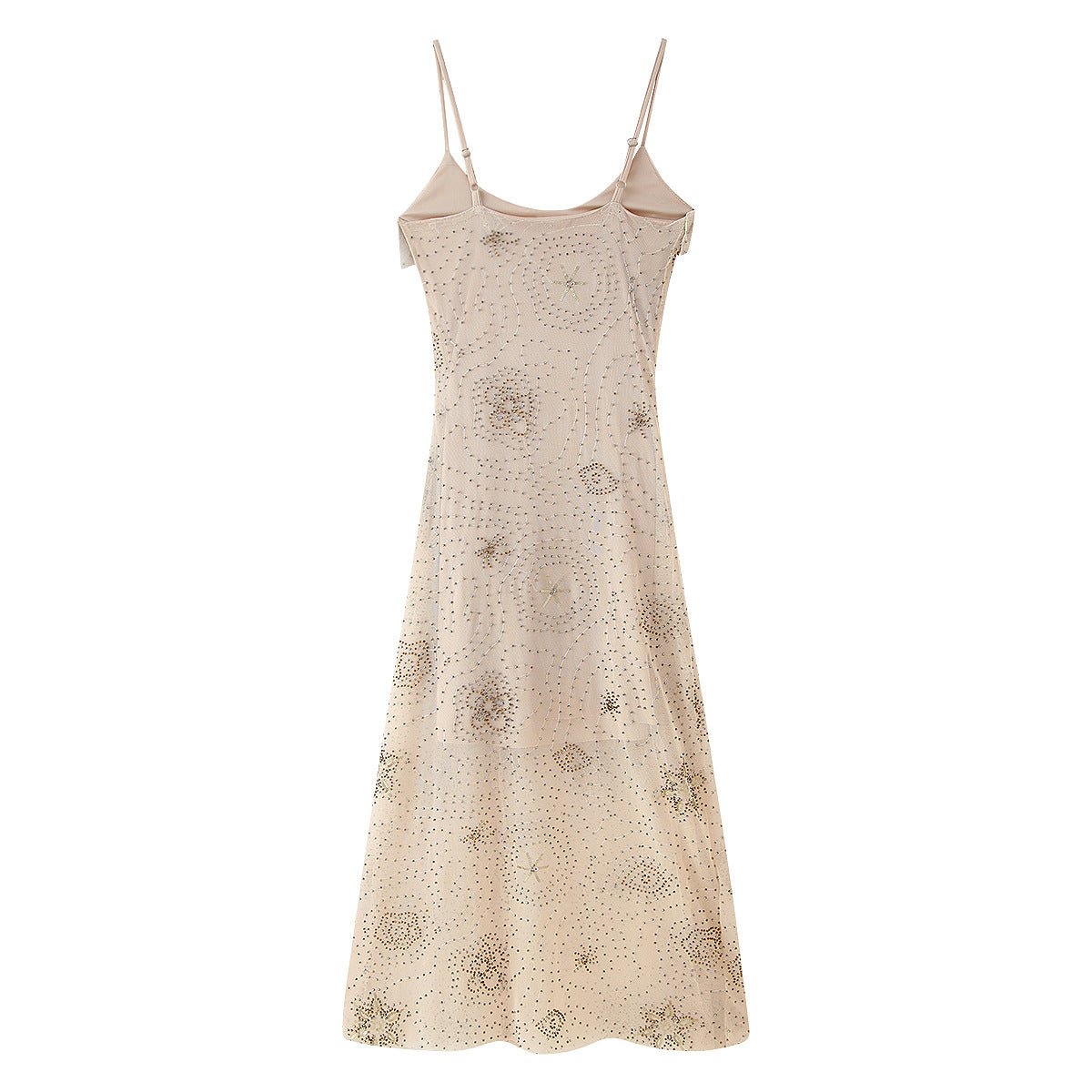 Robe midi pour femmes avec un design floral à volants et des paillettes délicates Chic und Stil