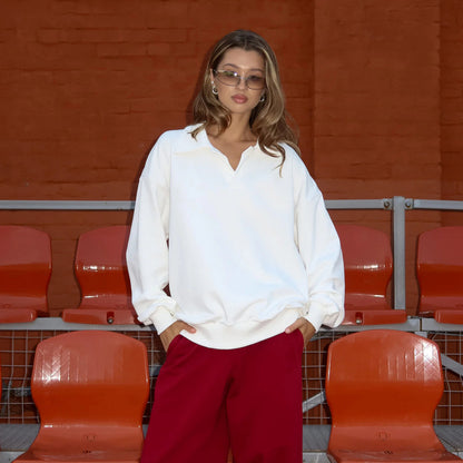 Chic und Stil women's casual polo and wide-leg pants set