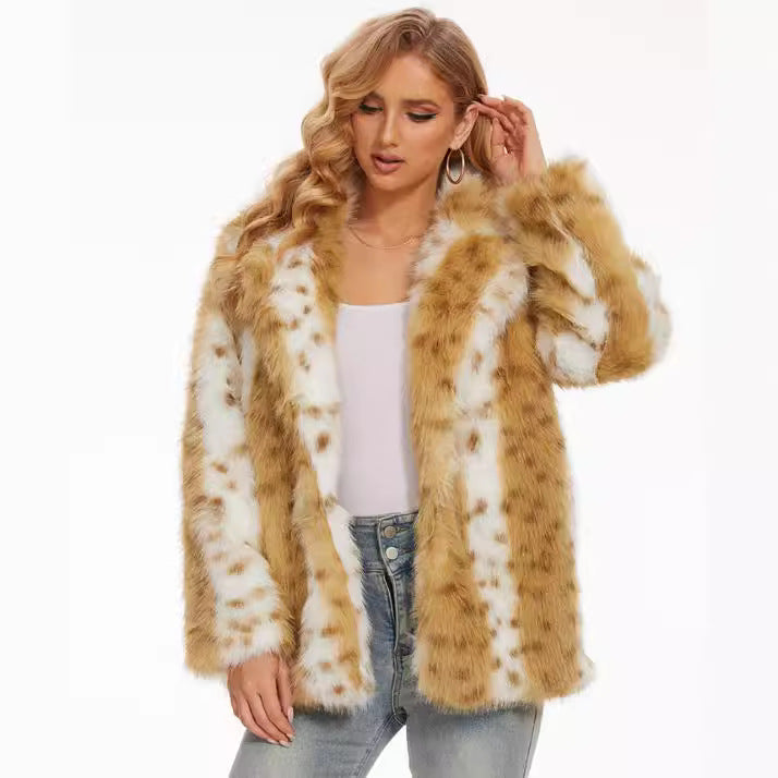 Dames Fuzzy Oversized Veste Chic und Stil