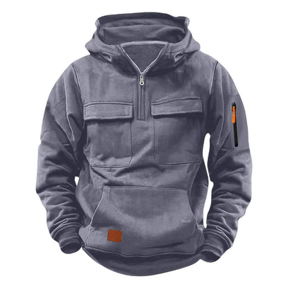 Functional hooded jacket for men with zipper and practical pockets Chic und Stil