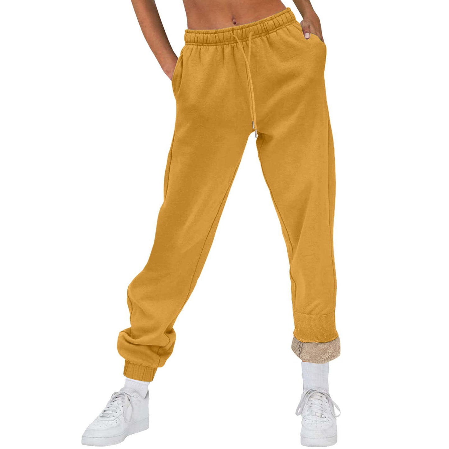 Women Comfortable Leisure Pants with Drawstring and Elegant Cuff Chic and Style