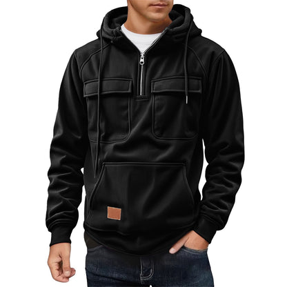 Pull en polaire pour hommes avec col zippé et poches pratiques Chic und Stil