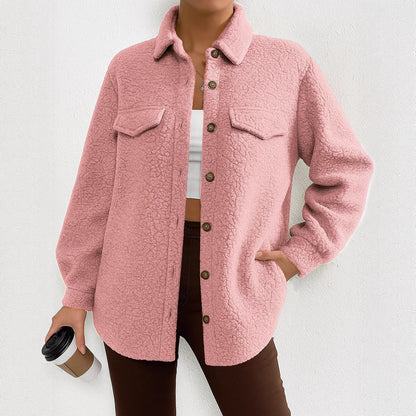 Dames Fleece-Hemdjacke Chic und Stil
