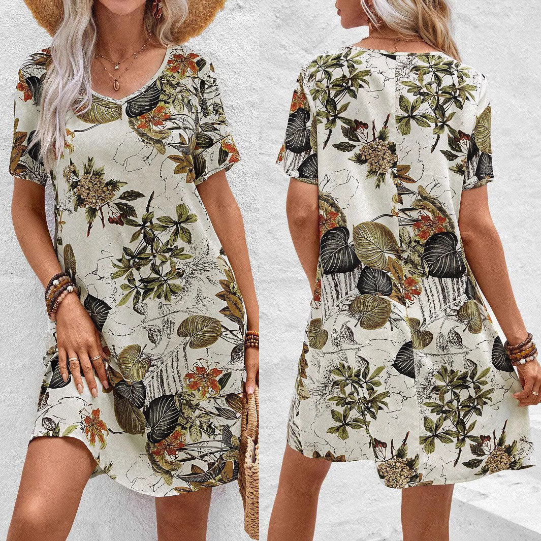 Robe décontractée à motif floral Chic und Stil pour femmes