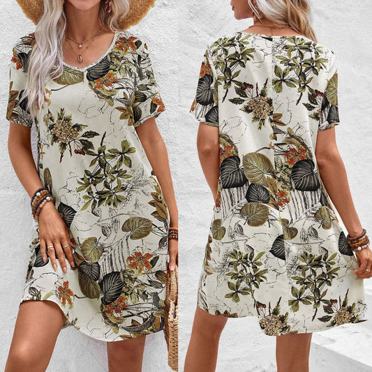 Robe décontractée à motif floral Chic und Stil pour femmes