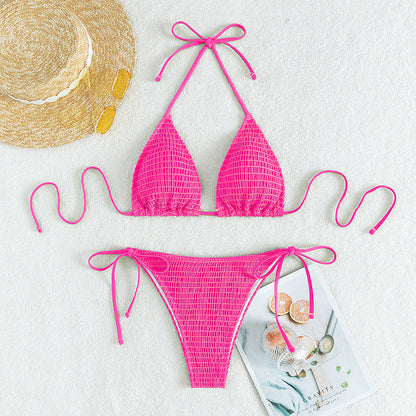 Chic und Stil Gathered Triangle Bikini Set for Women