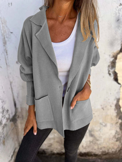 Blazer oversize à coupe décontractée pour femme Chic und Stil