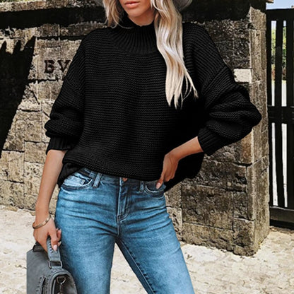 Pull femme douillet à col haut et motif tricot texturé Chic und Stil