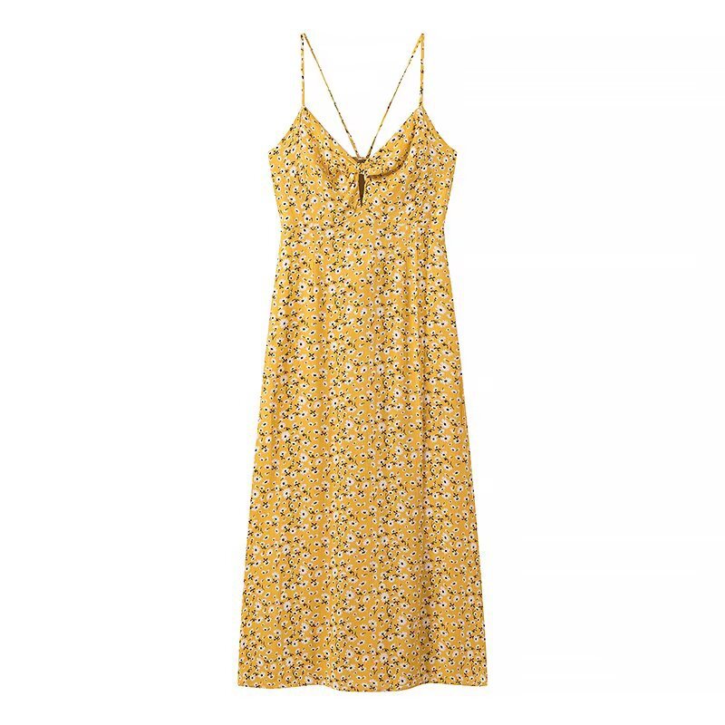 Robe d'été pour femmes avec un joli imprimé floral et des bretelles ludiques Chic und Stil