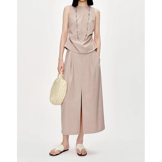 Blouse sans manches froncée Chic und Stil pour femmes