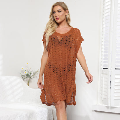 Robe de plage en crochet décontractée pour femmes Chic und Stil