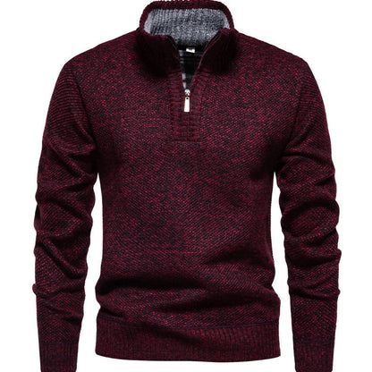 Pull-over zippé pour hommes avec design structuré Chic und Stil