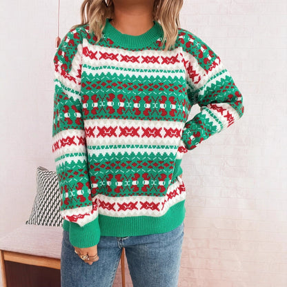 Pull en laine pour femmes avec motif festif et coupe décontractée Chic und Stil
