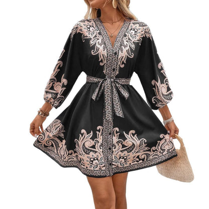 Robe décontractée pour femmes avec broderie festive Chic und Stil