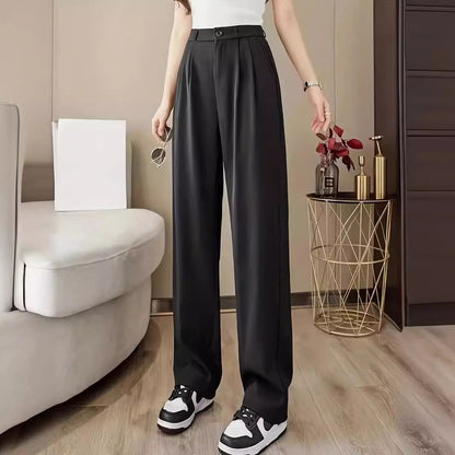 High-waisted pleated wide-leg pants for women Chic und Stil