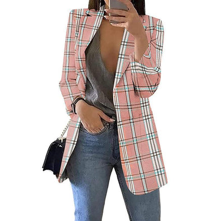 Blazers à carreaux pour femmes avec une coupe moderne et des détails décontractés Chic und Stil