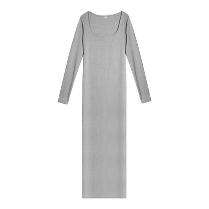 Robe longue à manches longues pour femmes ajustée Chic und Stil